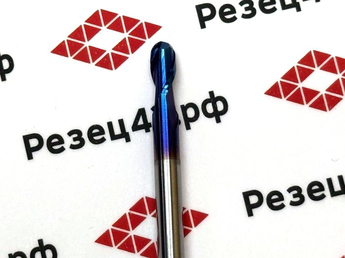 Сферическая фреза R2 D4-D4-100 2Z, сталь (HRC65)