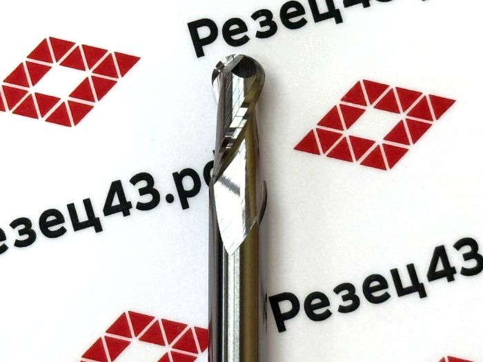 Сферическая фреза R3 D6-D6-150 2Z, алюминий (HRC55)