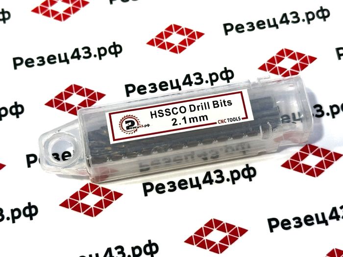 Сверло из быстрорежущей стали 2,1 мм HSS Co M35 (кобальт)