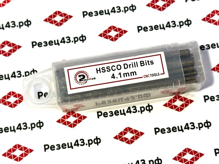 Сверло из быстрорежущей стали 4,1 мм HSS Co M35 (кобальт)