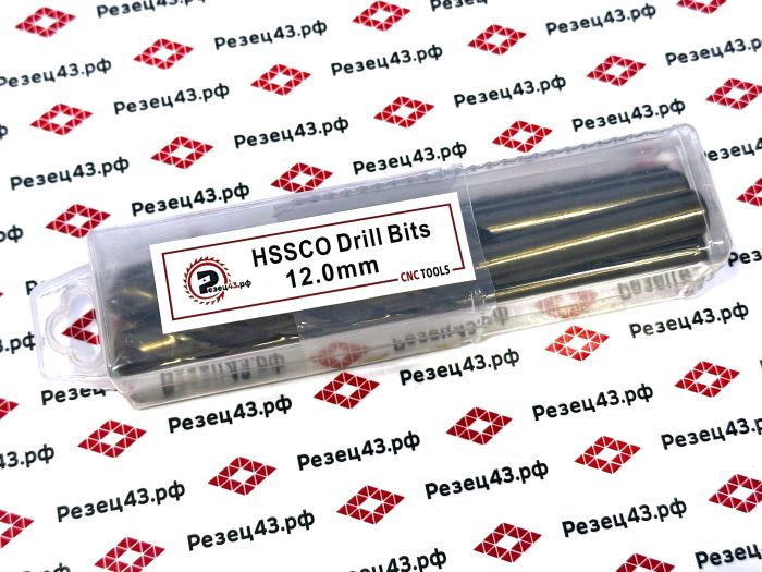 Сверло из быстрорежущей стали 12 мм HSS Co M35 (кобальт)