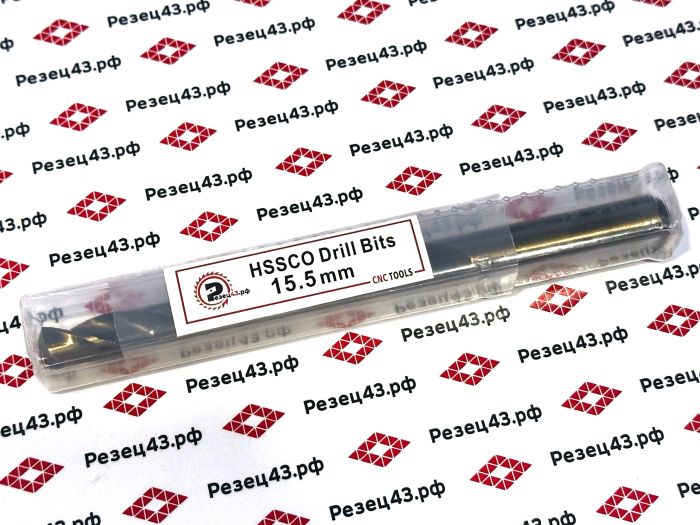 Сверло из быстрорежущей стали 15,5 мм HSS Co M35 (кобальт)
