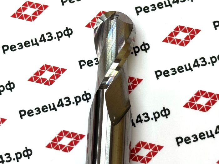 Сферическая фреза R9 D18-D18-150 2Z, алюминий (HRC55)