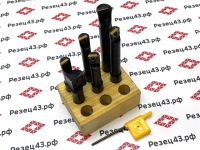 Набор расточных резцов со сменными пластинами 12 мм 6 шт для расточной головки F1 (F1-12mm-6pcs (П2))