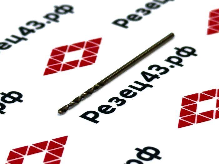 Сверло из быстрорежущей стали 1 мм HSS Co M35 (кобальт)