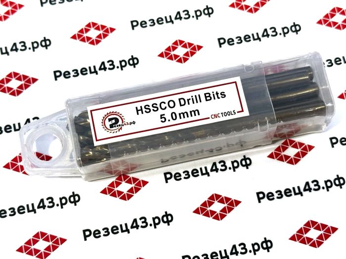 Сверло из быстрорежущей стали 5,0 мм HSS Co M35 (кобальт)