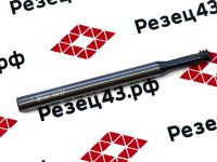 Концевая твердосплавная резьбовая фреза трехрядная М5х0,8 (P,M,K)
