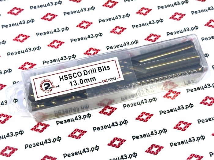 Сверло из быстрорежущей стали 13 мм HSS Co M35 (кобальт)