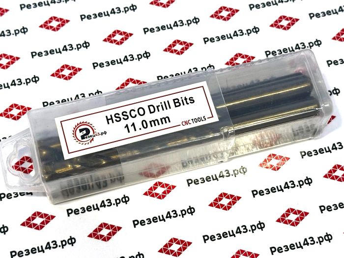 Сверло из быстрорежущей стали 11 мм HSS Co M35 (кобальт)