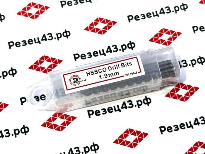 Сверло из быстрорежущей стали 1,9 мм HSS Co M35 (кобальт)