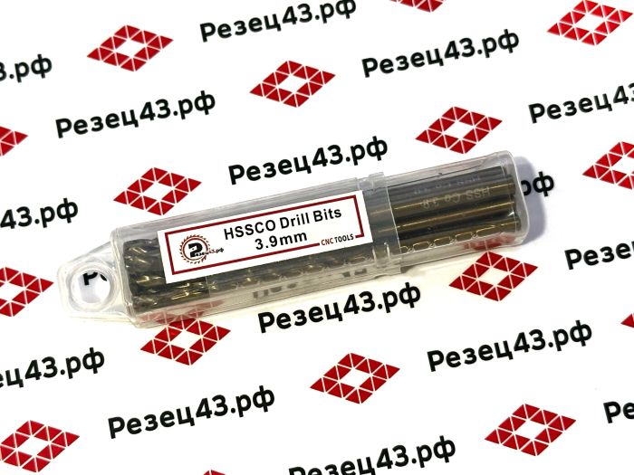 Сверло из быстрорежущей стали 3,9 мм HSS Co M35 (кобальт)