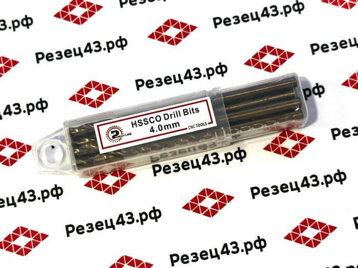 Сверло из быстрорежущей стали 4,0 мм HSS Co M35 (кобальт)