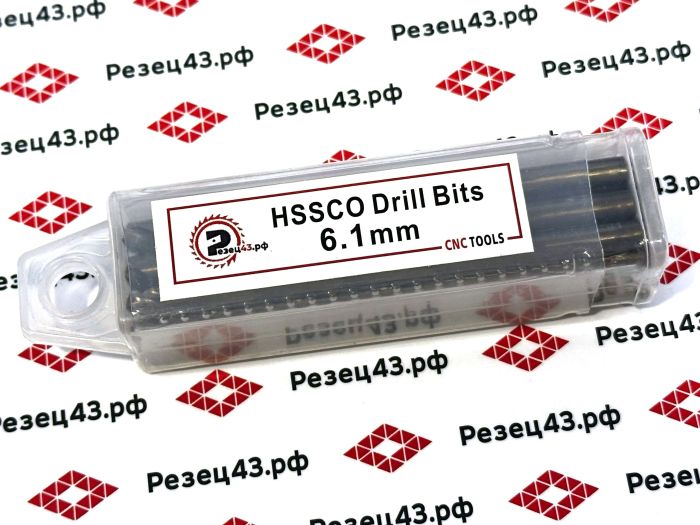 Сверло из быстрорежущей стали 6,1 мм HSS Co M35 (кобальт)