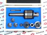 Подвижный токарный центр (центр вращения) с конусом Морзе 3, с комплектом сменных наконечников