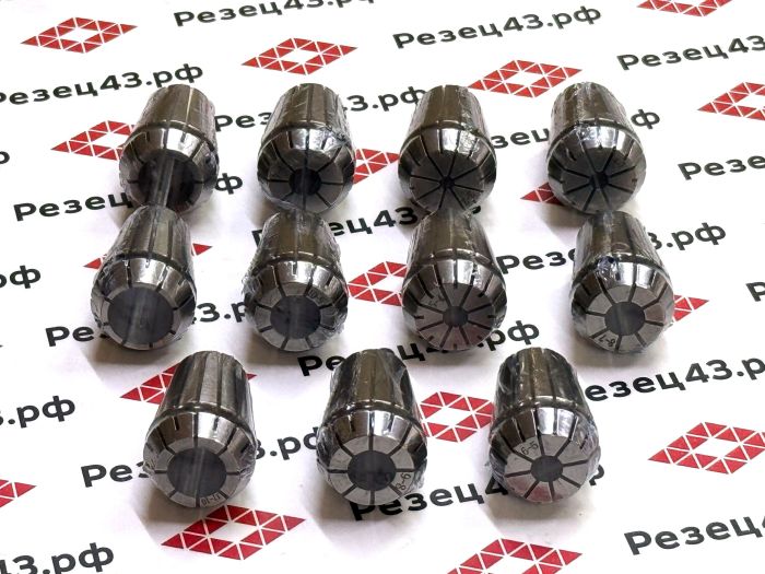 Цанговый патрон Морзе 3 с ключом и набором цанг ER20 в кейсе (MTB3-ER20-11PCS)