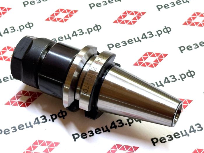 Цанговый патрон BT30 / ISO30 с ключом и набором цанг ER20 в кейсе (BT30-ER20-11PCS)