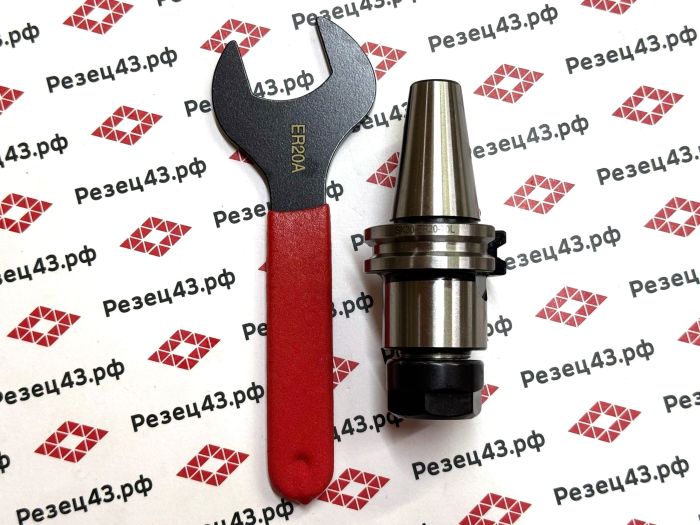 Цанговый патрон SK30 ключом и набором цанг ER20 в кейсе (SK30-ER20-11PCS)