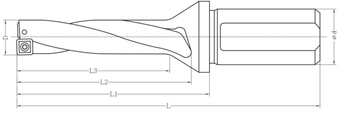 Корпусное сверло C25-4D13-55SP05 под сменные пластины SP**
