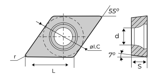 Пластина DCGT070208-AK H01