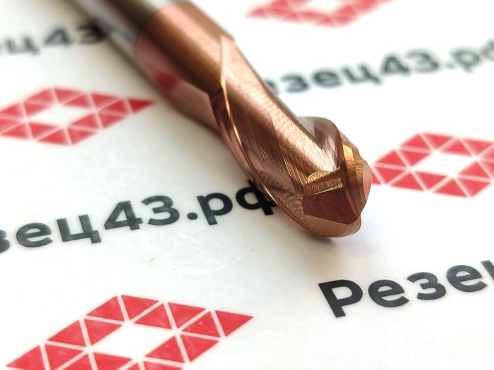 Сферическая фреза R6 D12-D12-100 2Z, сталь (HRC55)