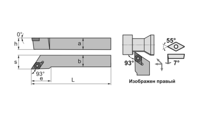 Резец наружного точения SDJCL3232P11