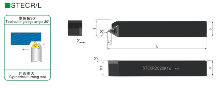 Резец наружного точения STECR2525M16