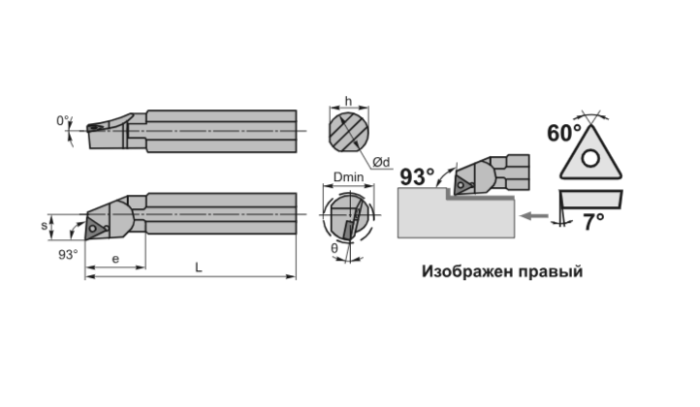 Резец внутреннего точения S16Q-STUCR11