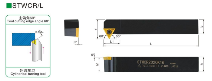 Резец наружного точения STWCR2020K16