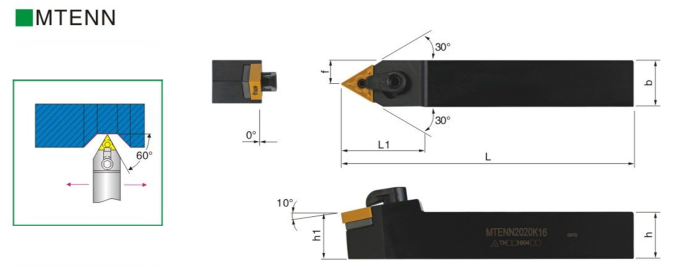 Резец наружного точения WTENN3232P22